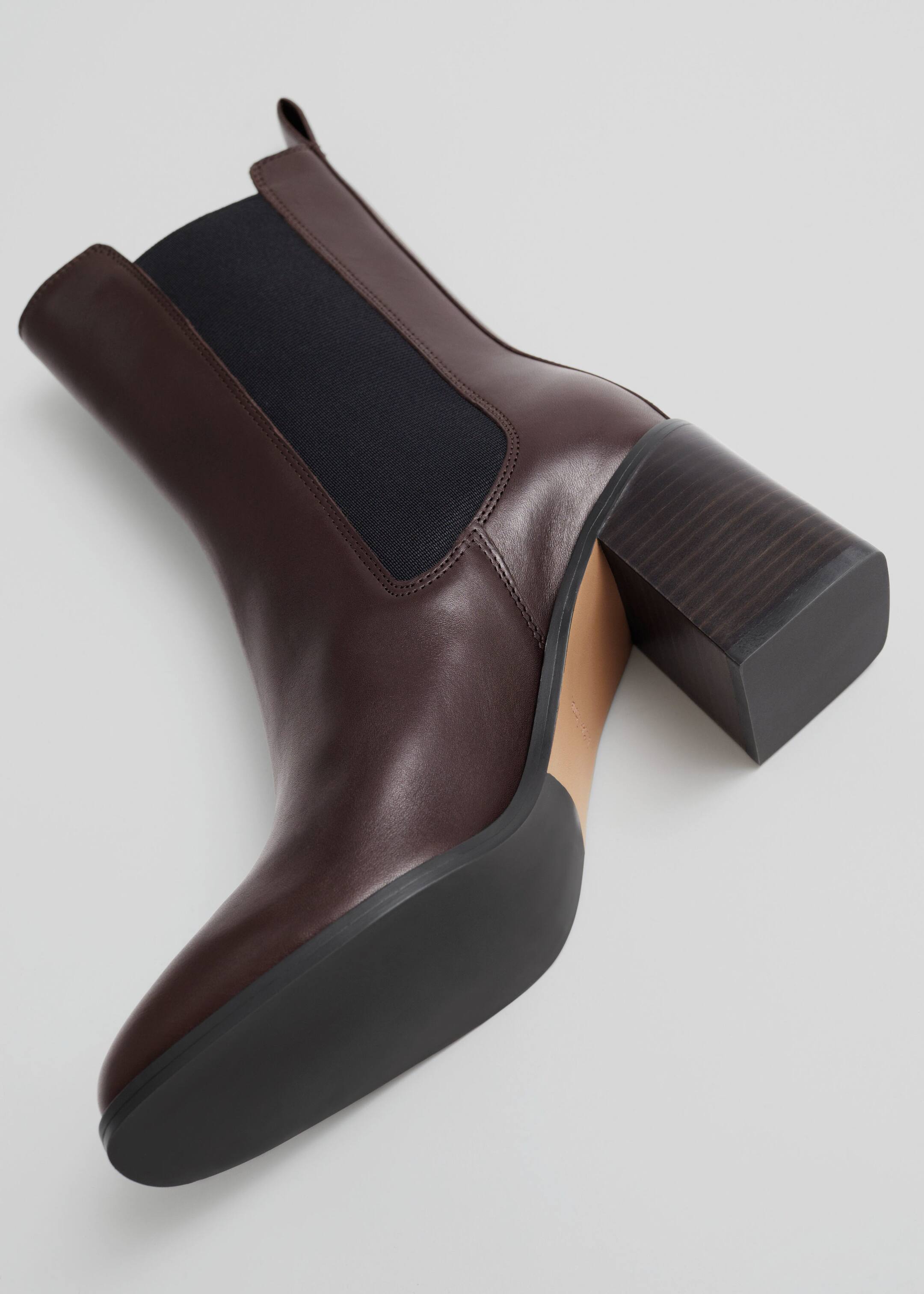 Heeled Leather Chelsea Boots Brown Other Stories NL