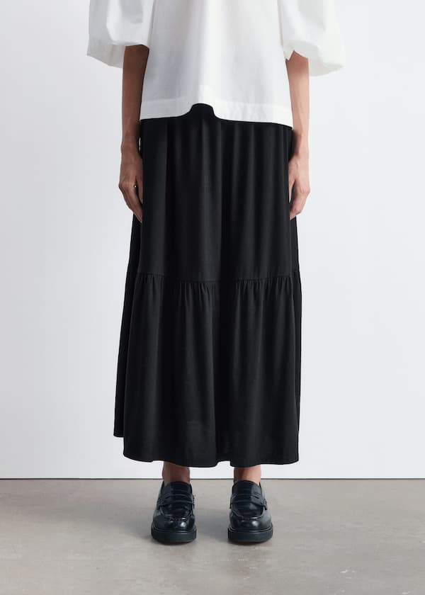Tiered Midi Skirt