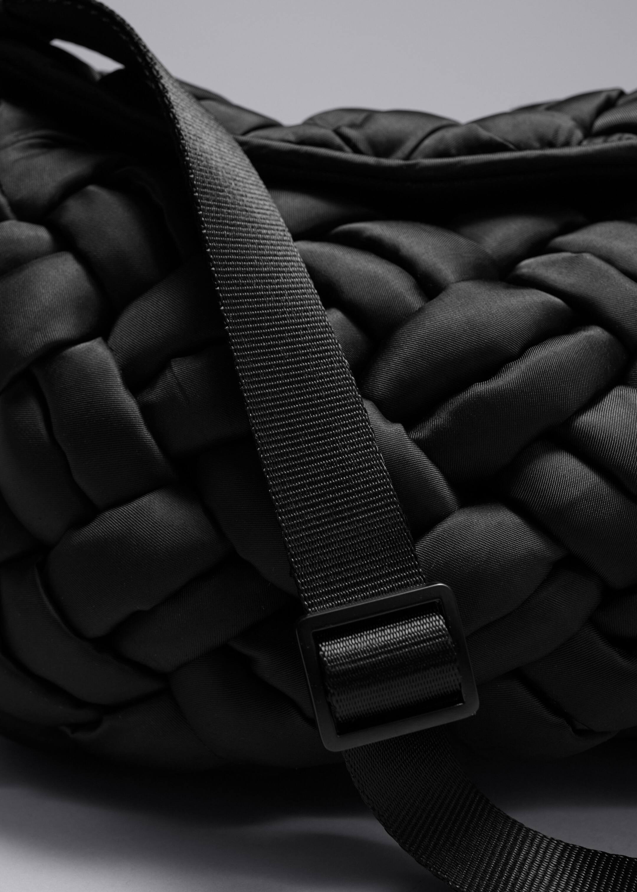 Braided Nylon Shoulder Bag - {{variantName}} - Descriptive Detail