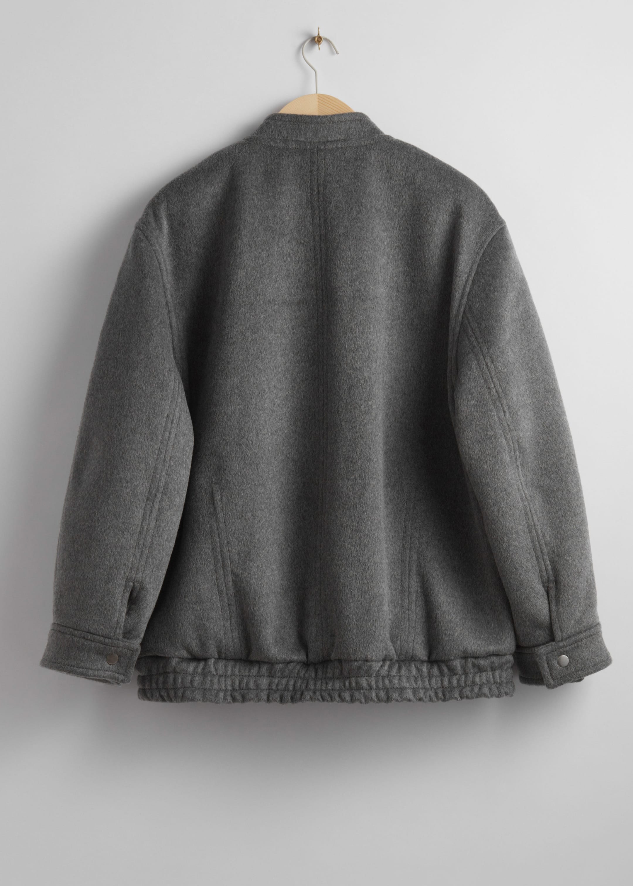 Veste oversize en laine - Gris chiné - Still Life