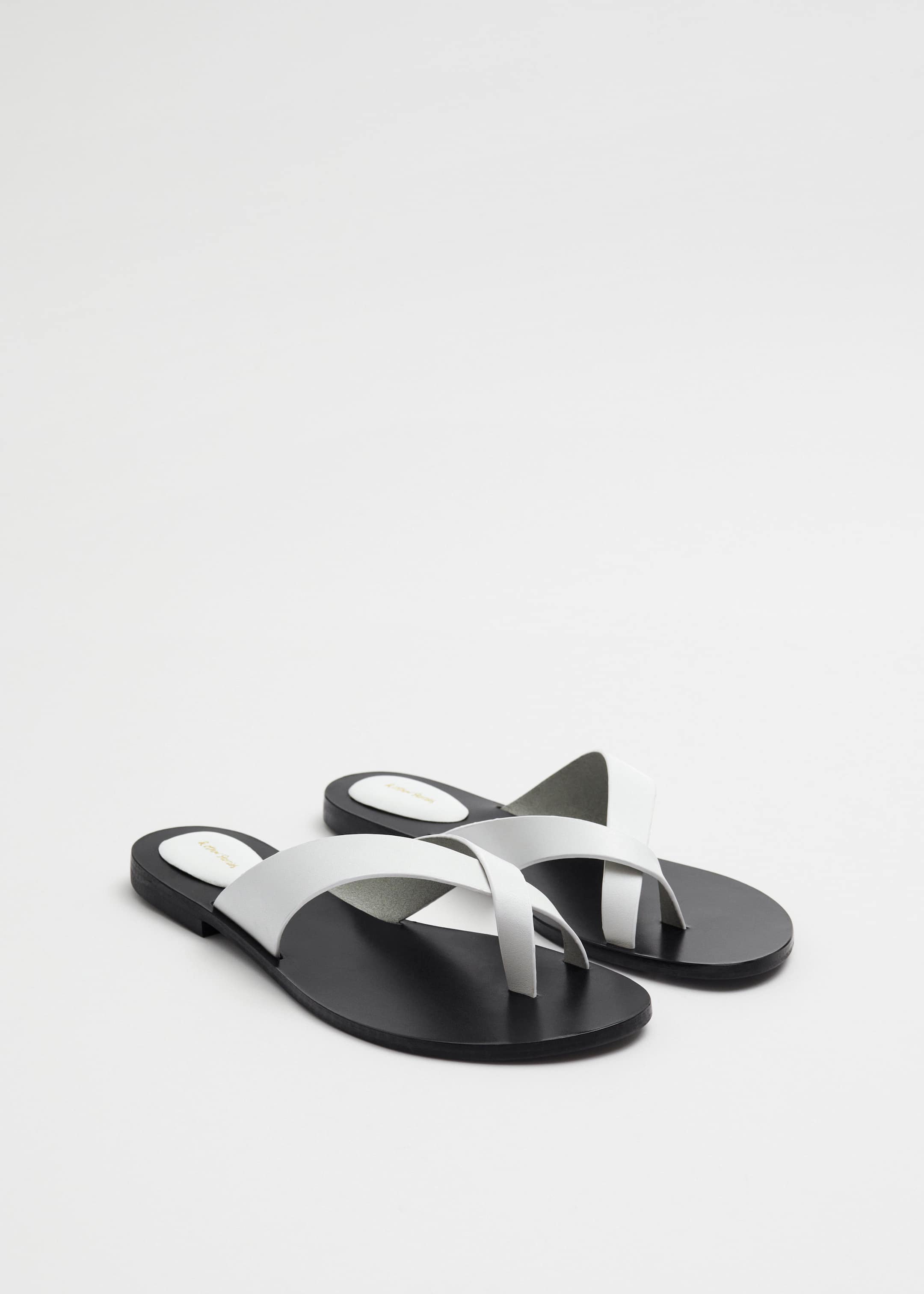 Leather Thong Sandal - Black - Still Life