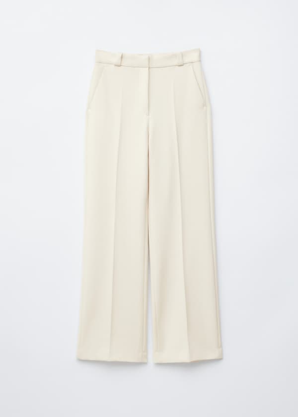 Wide Press-Crease Trousers