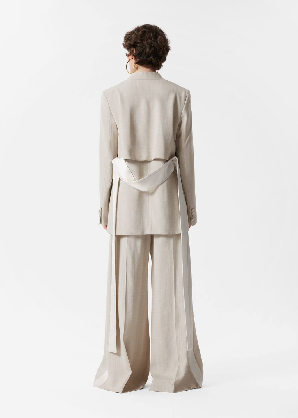 042052● ESSAY OVERSIZED COLLAR LESS COAT 3 Of The Best | Collarless Coats