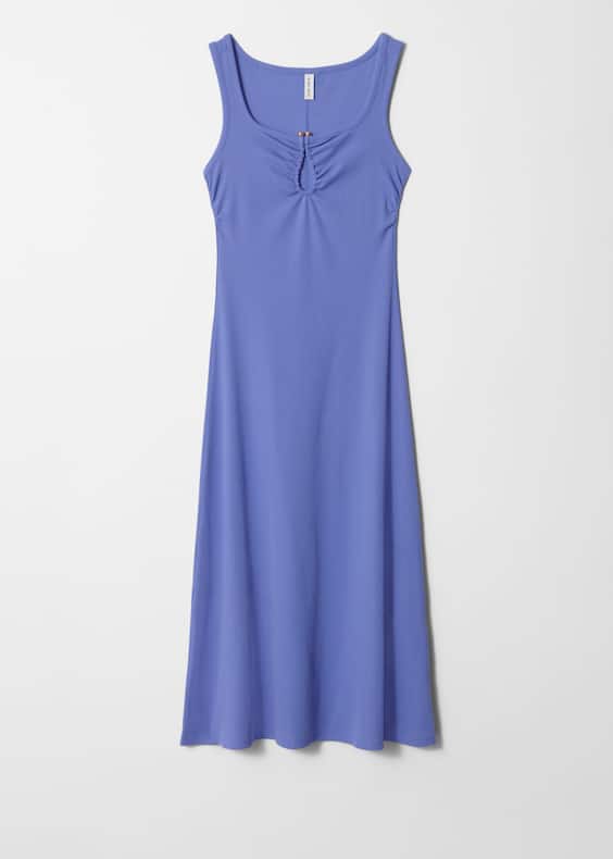 Buckle-Detailed Midi Dress