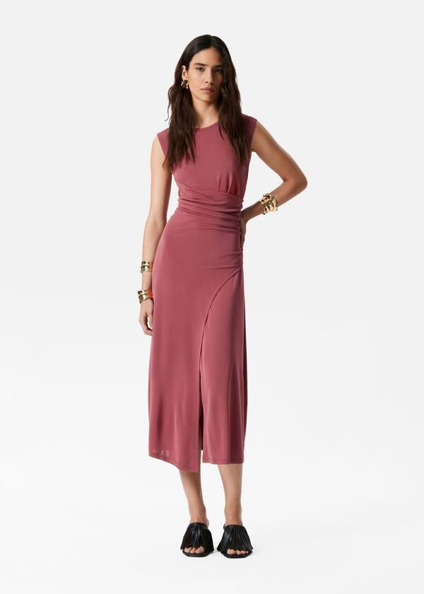 Draped Midi Dress