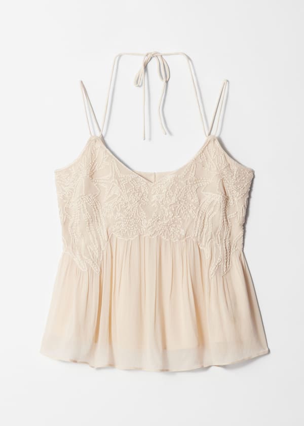 Embroidered Strappy Top
