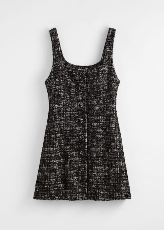 Sleeveless Tweed Mini Dress