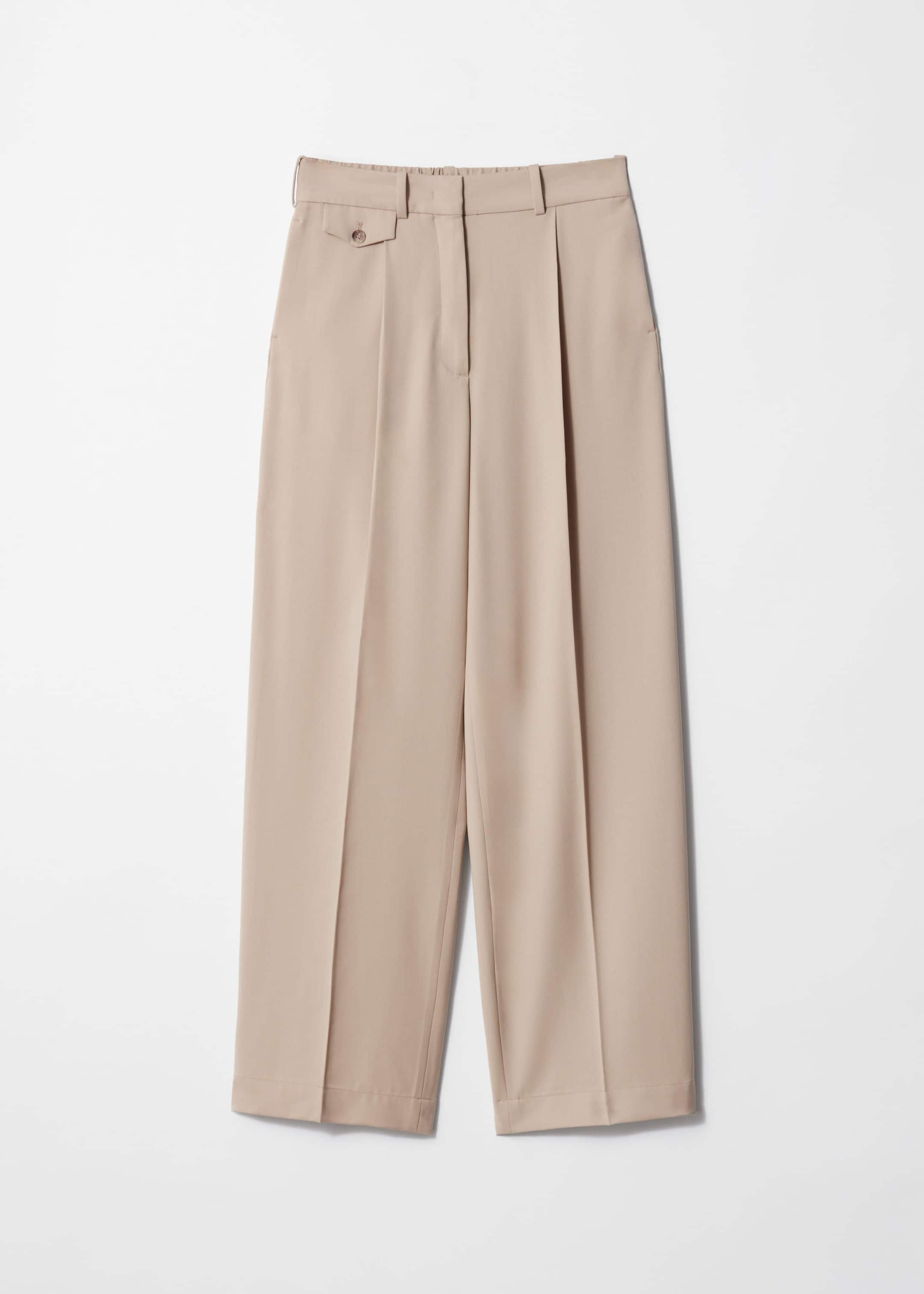 Straight-Leg Press-Crease Trousers - Beige - Still Life