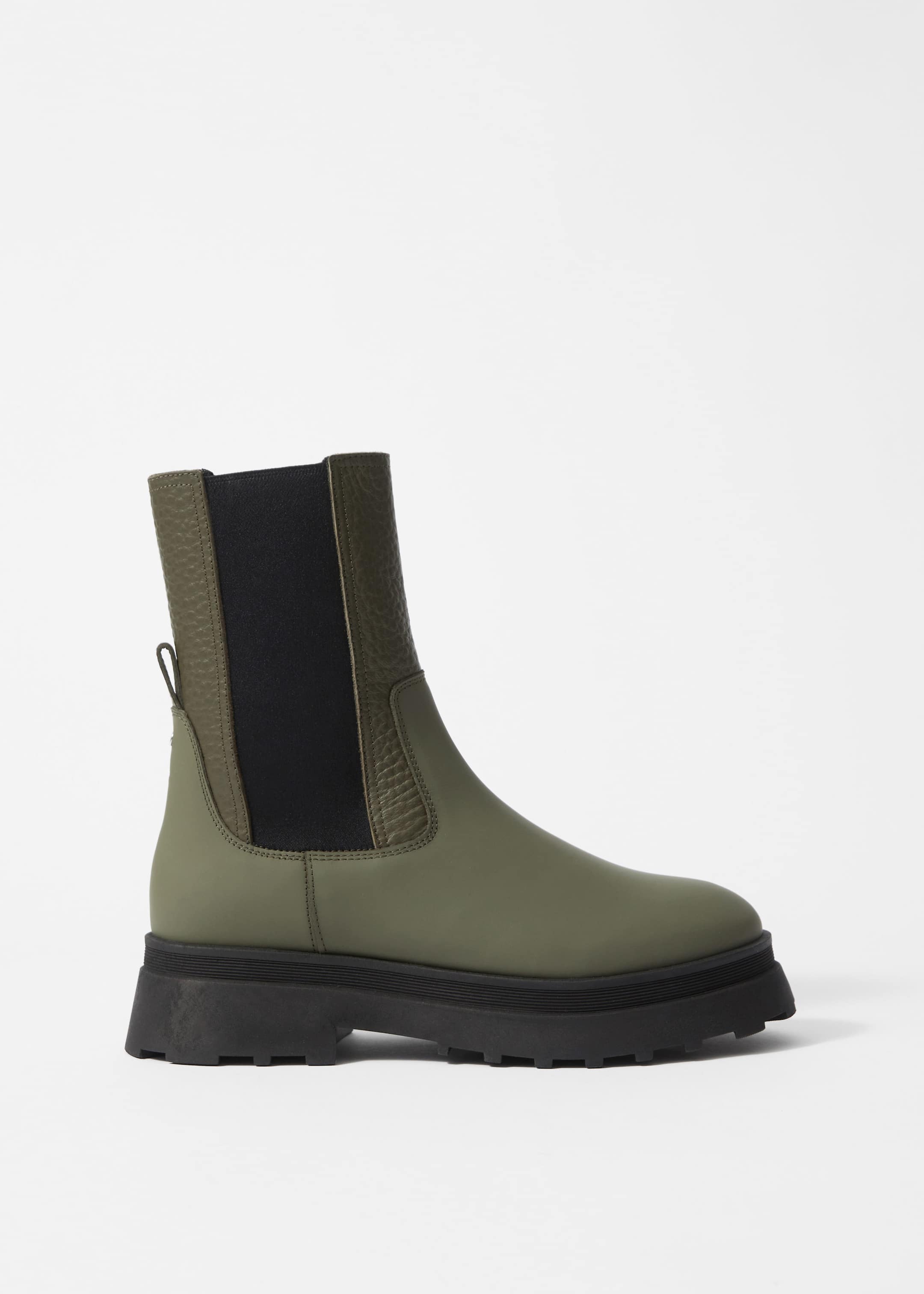 Image of Lined Leather Chelsea Boots