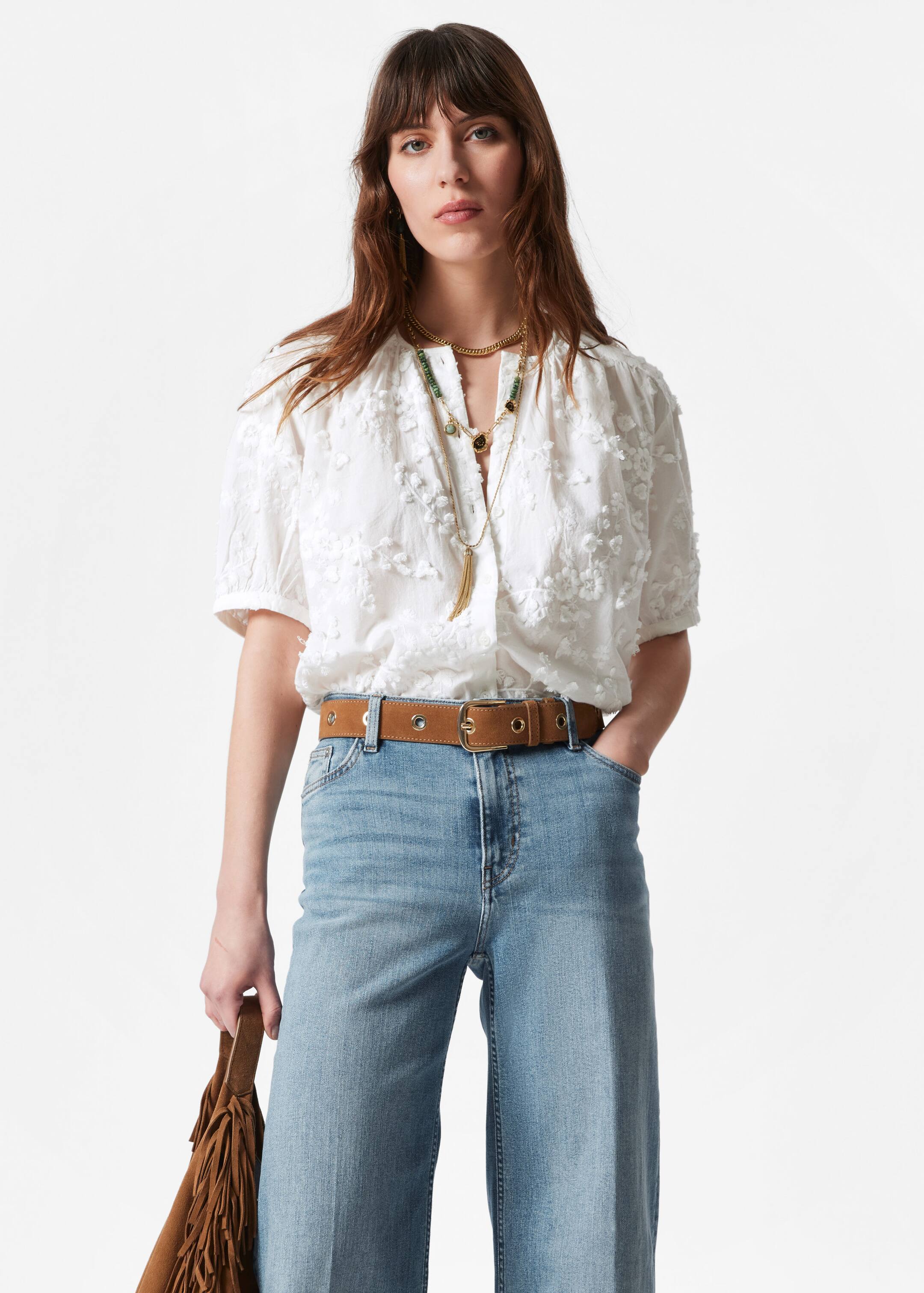 Oversized Puff-Sleeve Blouse - White - Blouses - & Other Stories