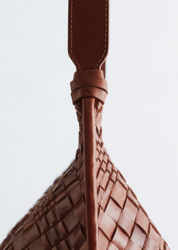 Interwoven Leather Tote Bag