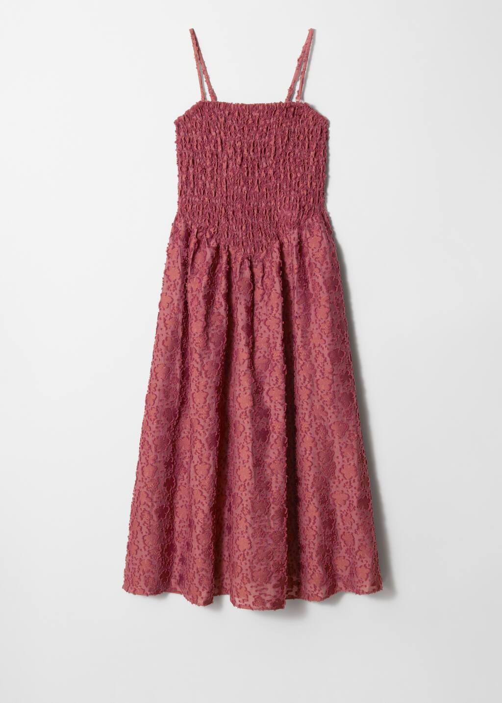 & Other Stories Women's Red Smock Maxi Dress