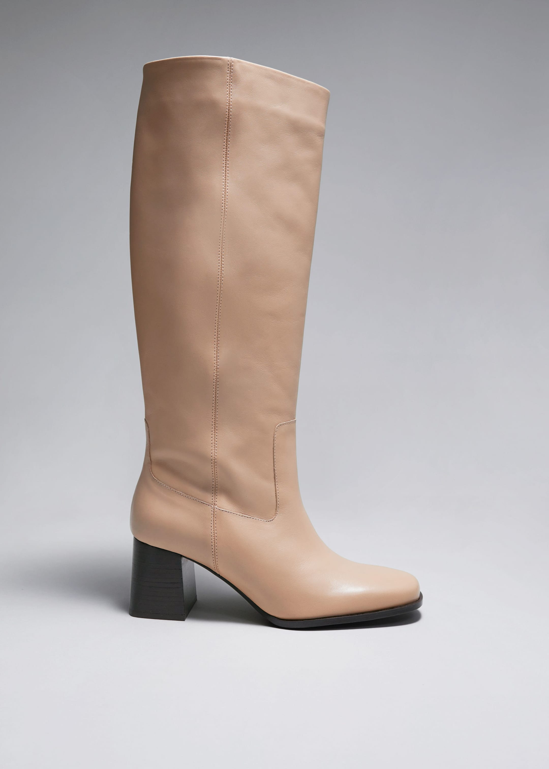 Image of Bottes hauteur genou en cuir