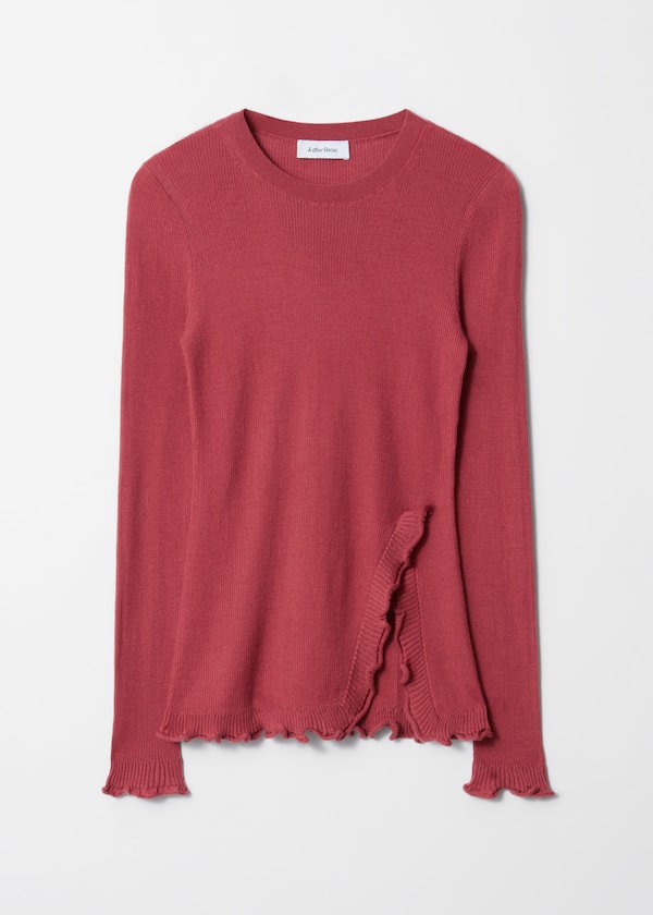 Ruffled-Slit Top