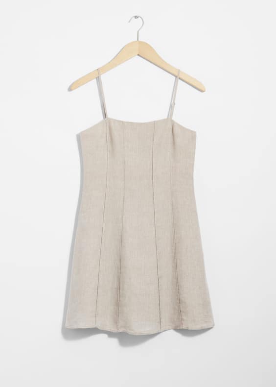 Strappy Linen Mini Dress