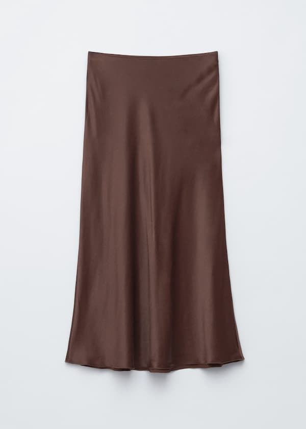 Satin Midi Skirt