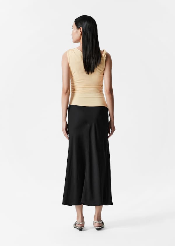 Satin Midi Skirt