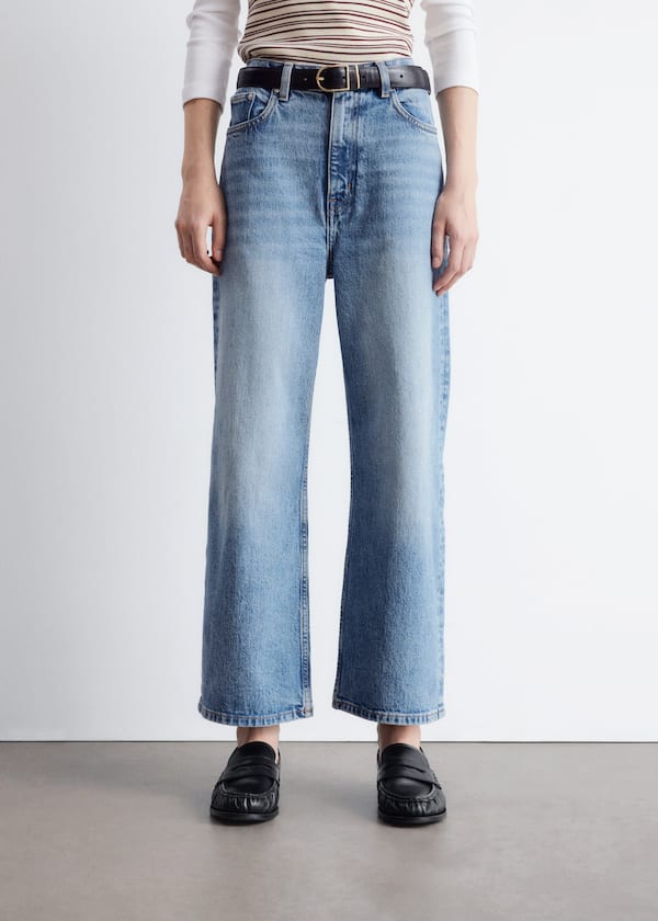 Cropped Wide-Leg Jeans