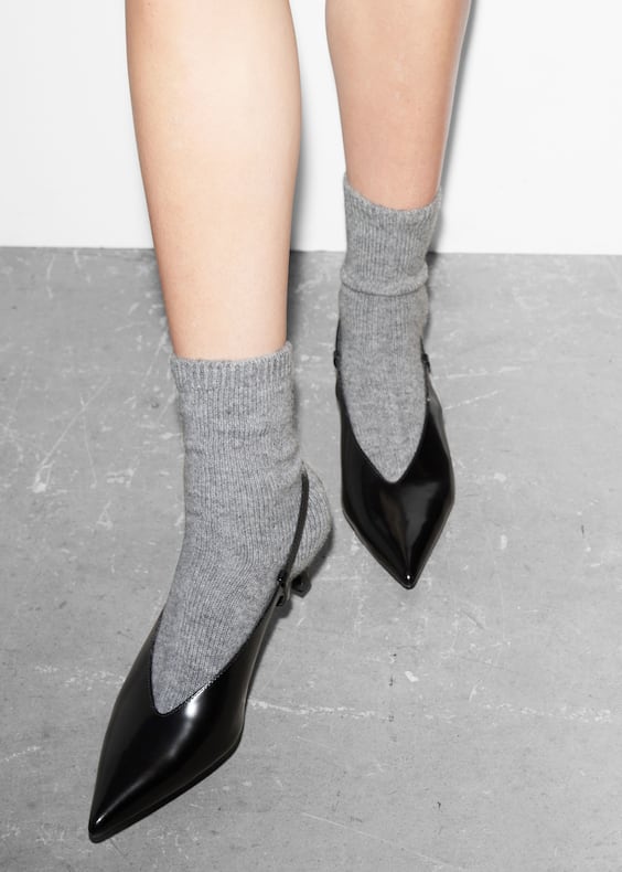 Classic Leather Slingback Pumps