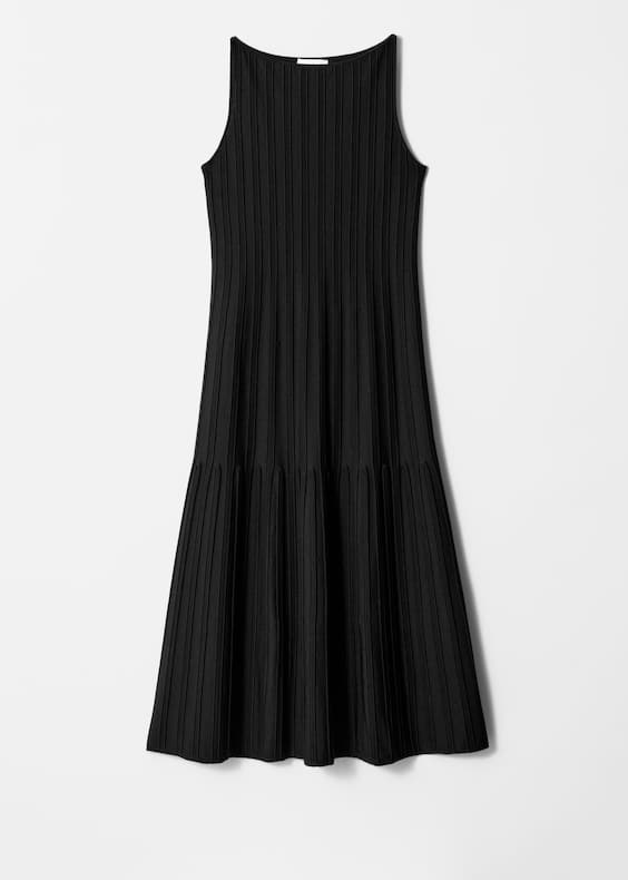 Rib-Knit Midi Dress