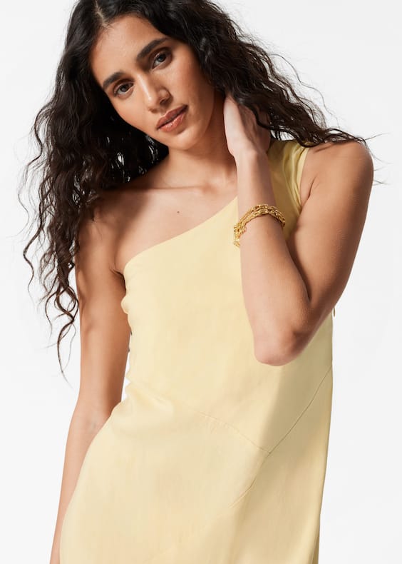 One-Shoulder Midi Dress