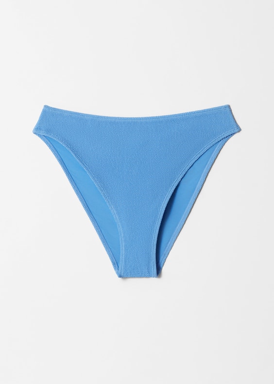 Textured High-Waist Bikini Briefs