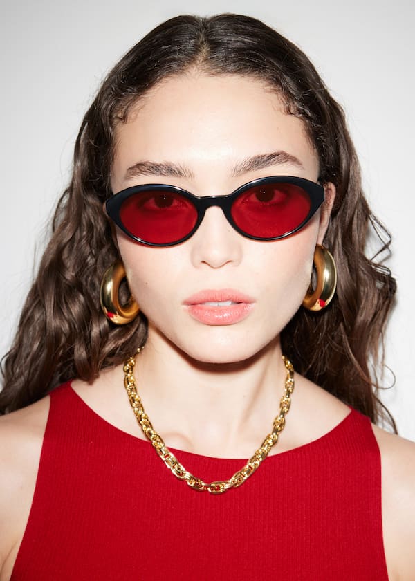 Oval-Frame Sunglasses