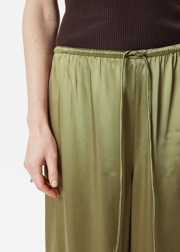 Drawstring Satin Trousers