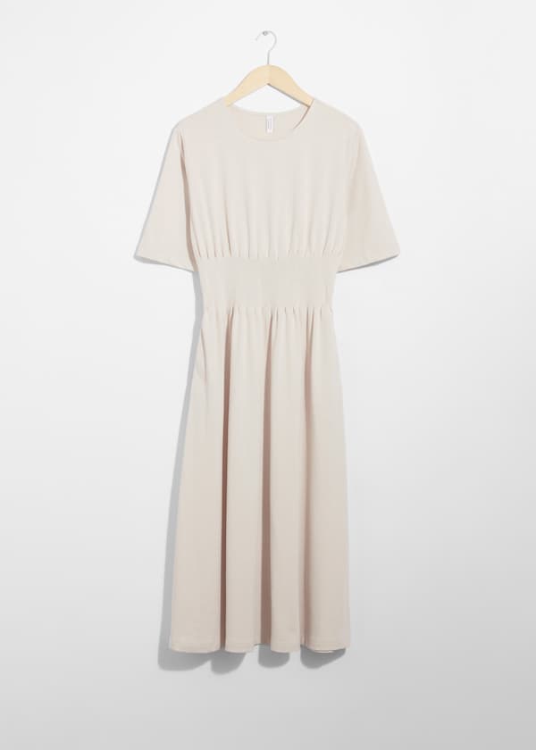 Short-Sleeve Midi Dress