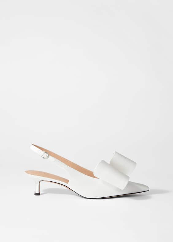 Bow-Embellished Satin Pumps