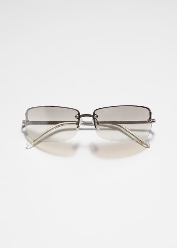 Frameless Rectangular Sunglasses