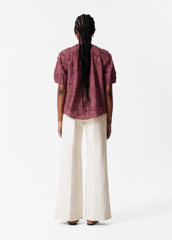 Oversized Puff-Sleeve Blouse