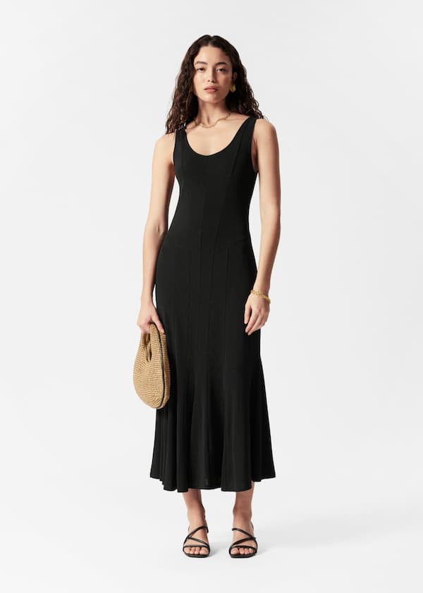 Cut-Seam Maxi Dress