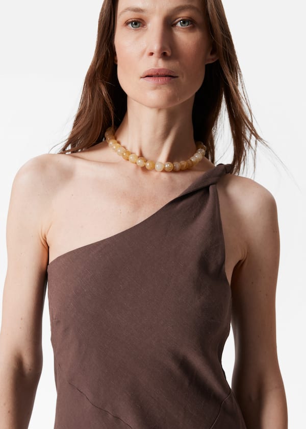 One-Shoulder Midi Dress
