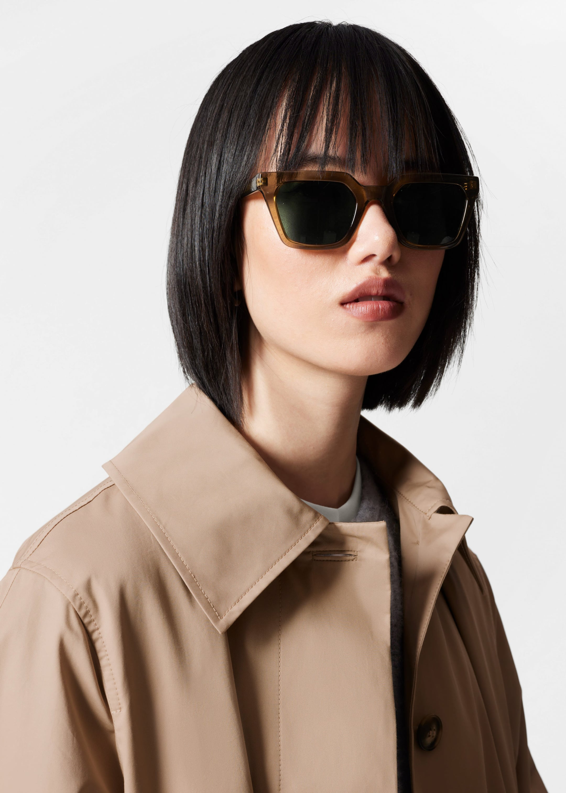 Square-Frame Sunglasses - Black - Lookbook