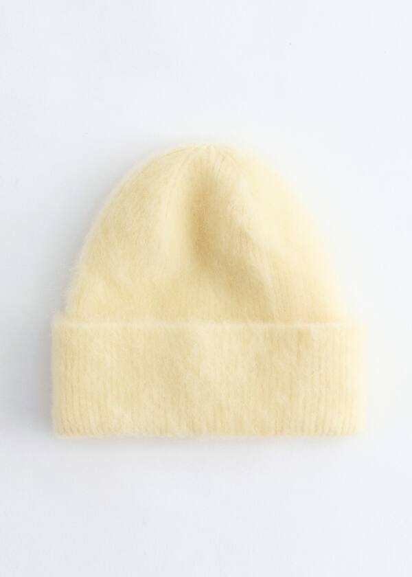 Mohair-Blend Brushed Beanie