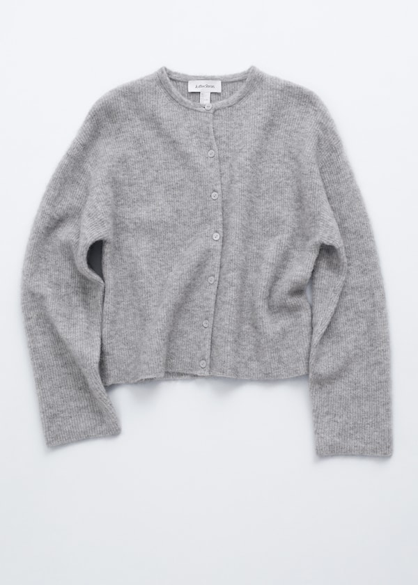 Alpaca-Blend Knitted Cardigan