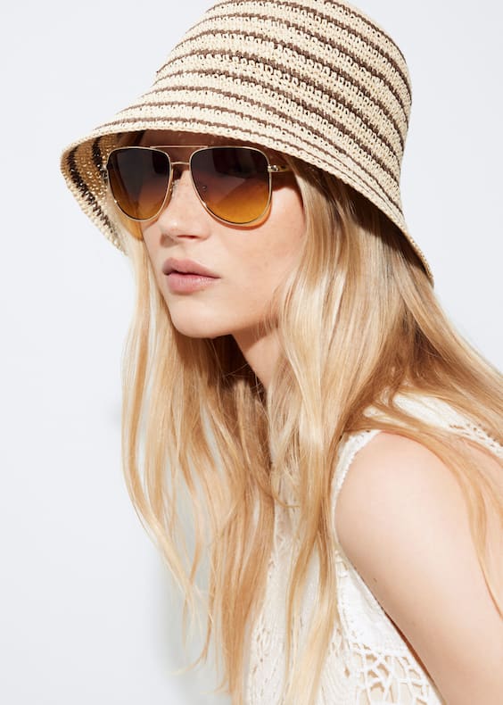 Woven Straw Bucket Hat