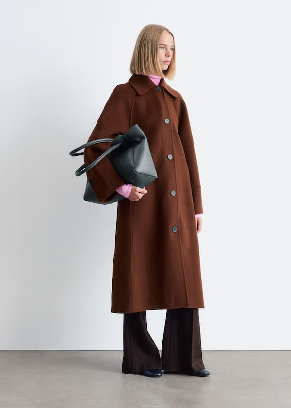 Tie-Belt Wool Car Coat