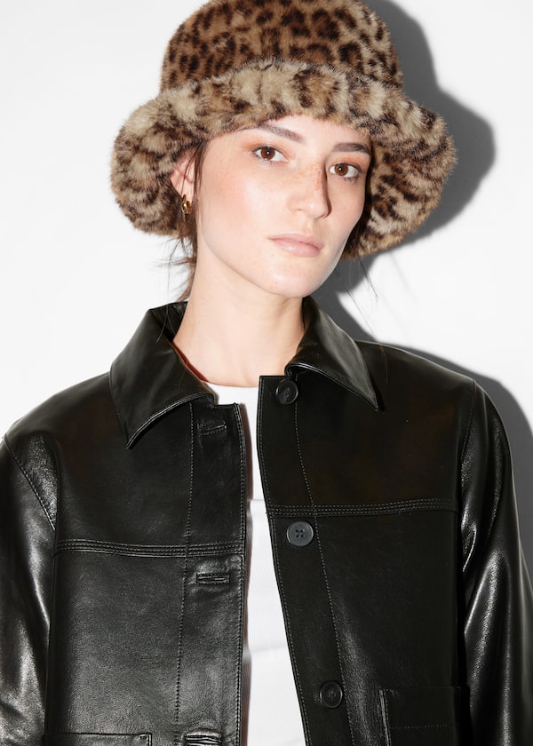 Leopard Faux-Fur Hat