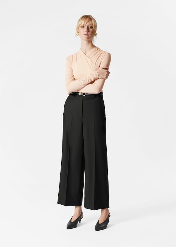 Cropped Tailored Trousers