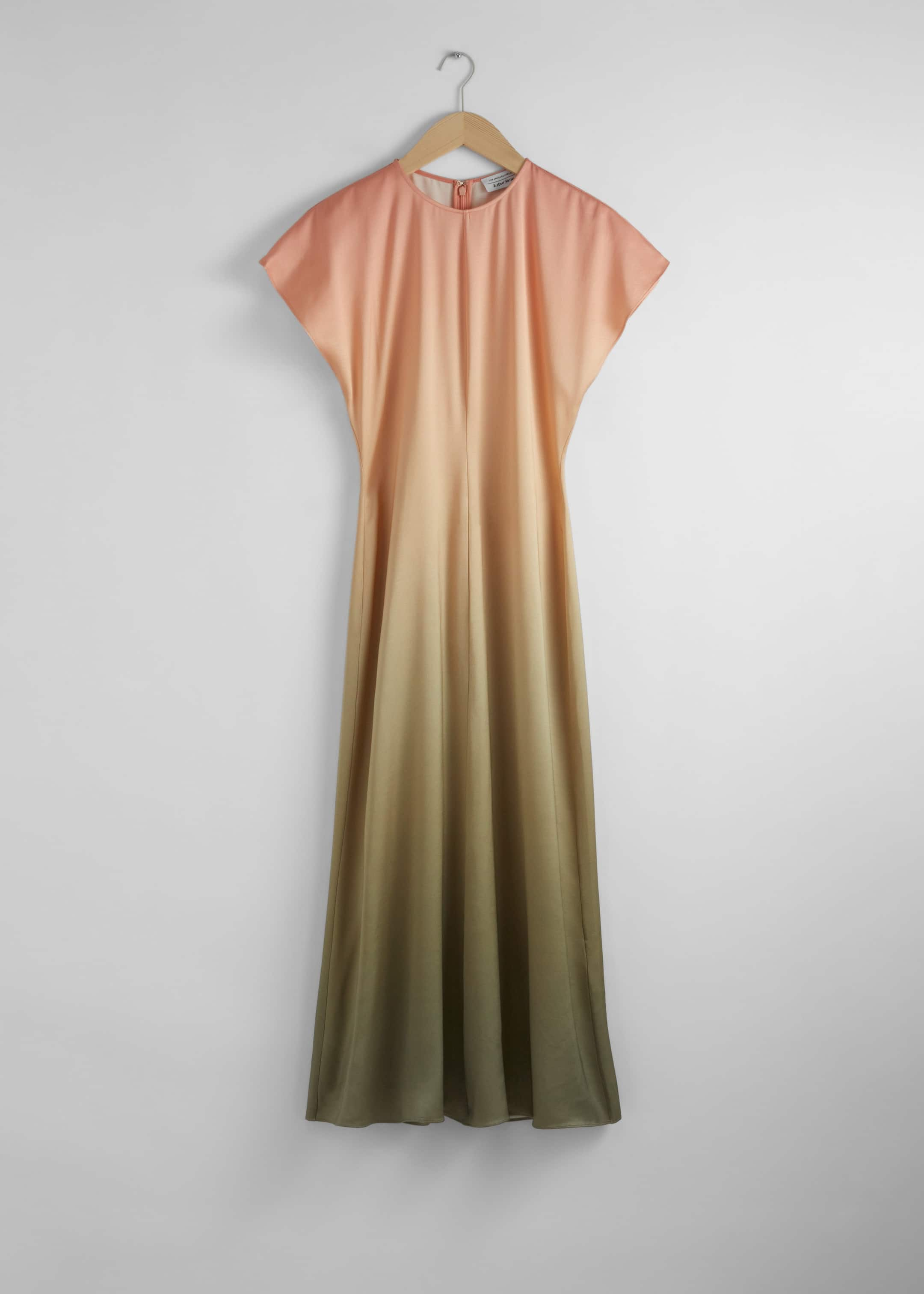 Dolman-Sleeve Midi Dress - Pink/Khaki Ombre - Still Life