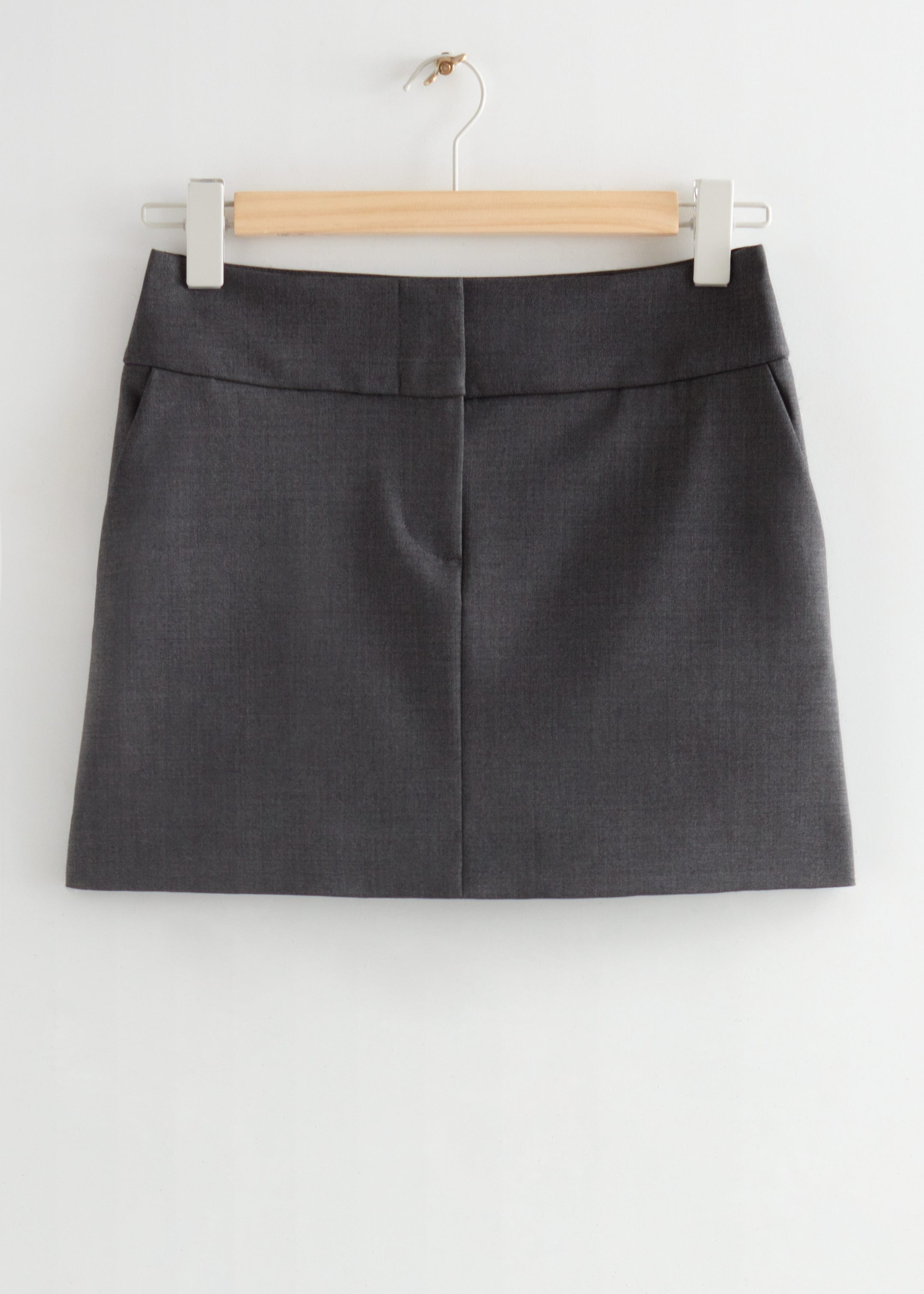 Fitted Mini Skirt - Grey - Still Life