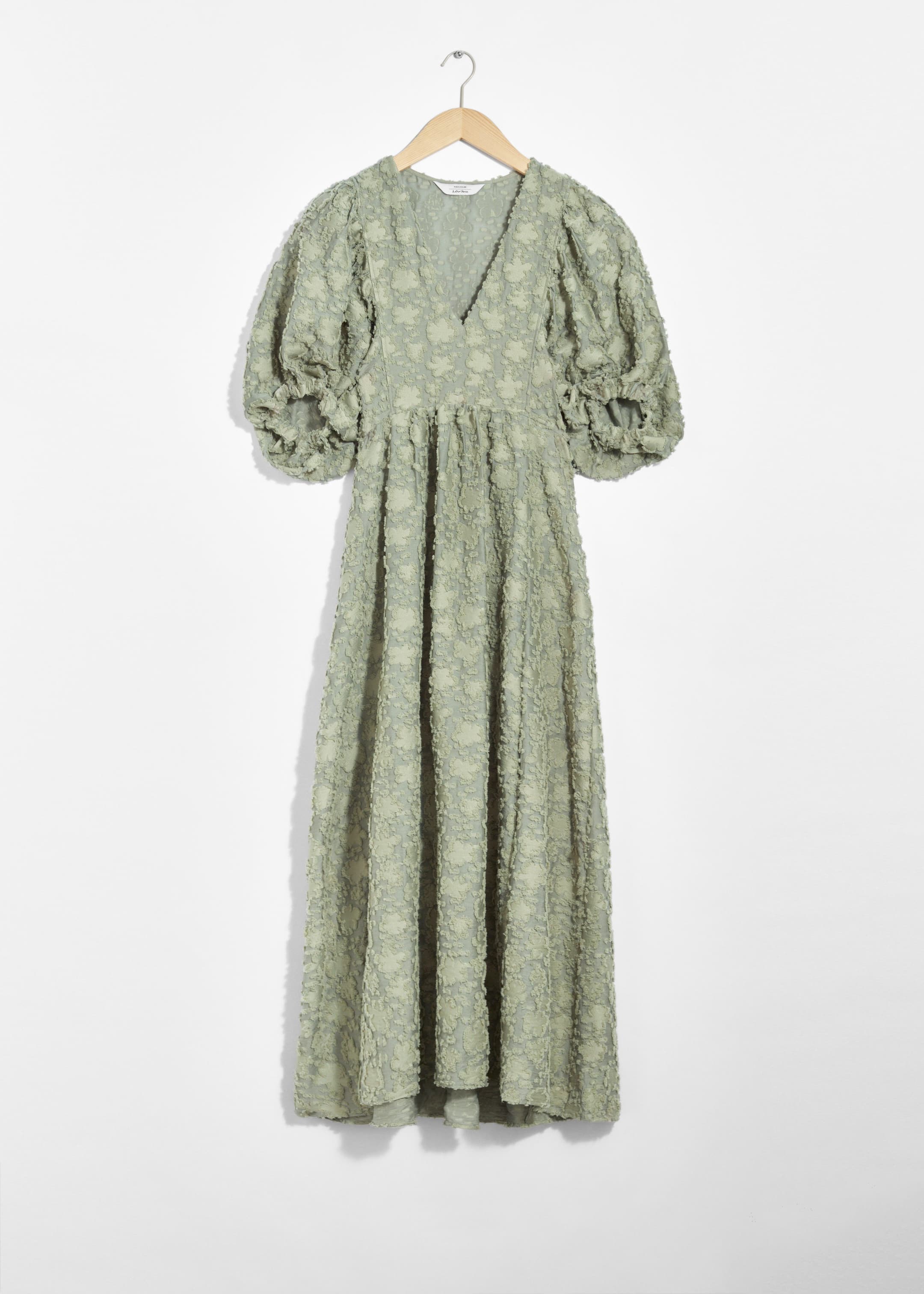 Puff-Sleeve Maxi Dress - Green - Still Life