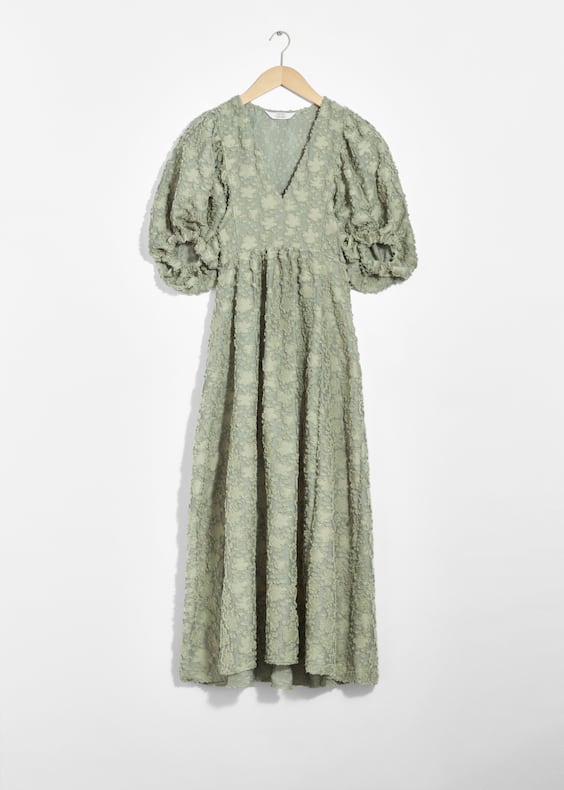 Puff-Sleeve Maxi Dress