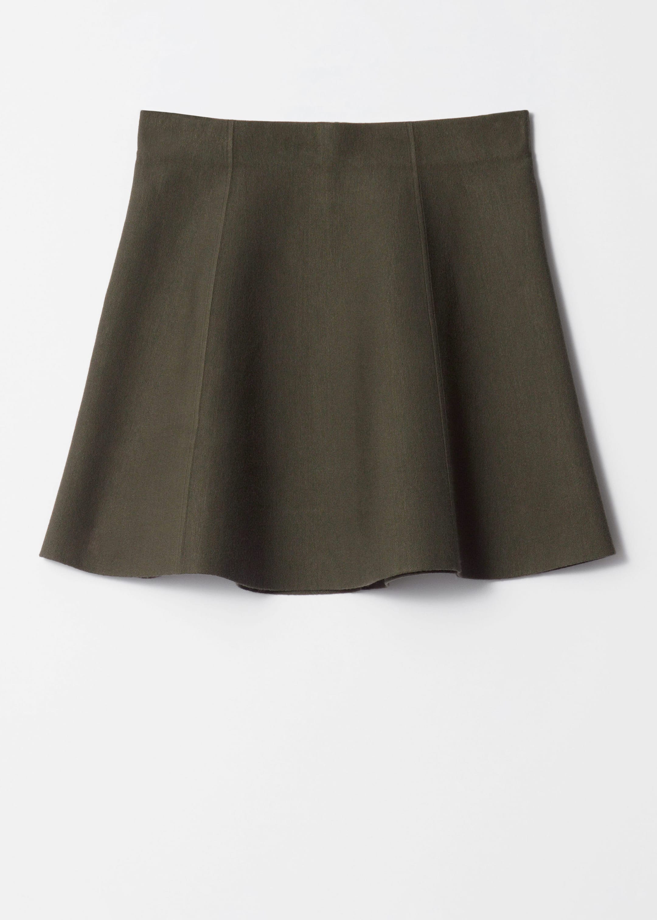 Flared Double-Knit Skirt - Khaki - Still Life