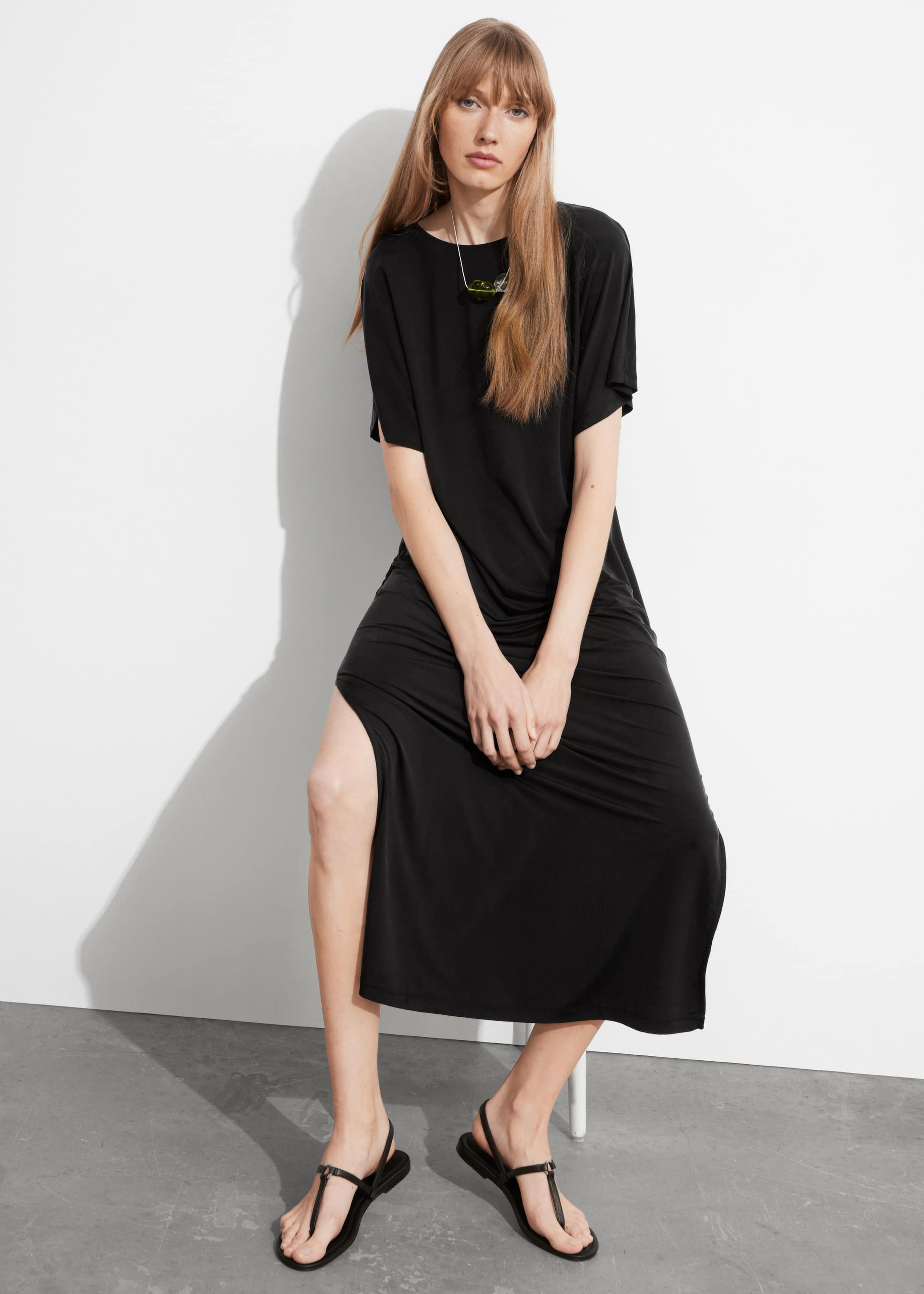 Open-Back Maxi Dress - Black - Lookbook