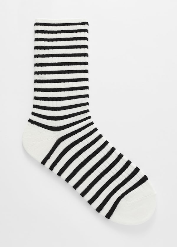 Striped Rib Socks