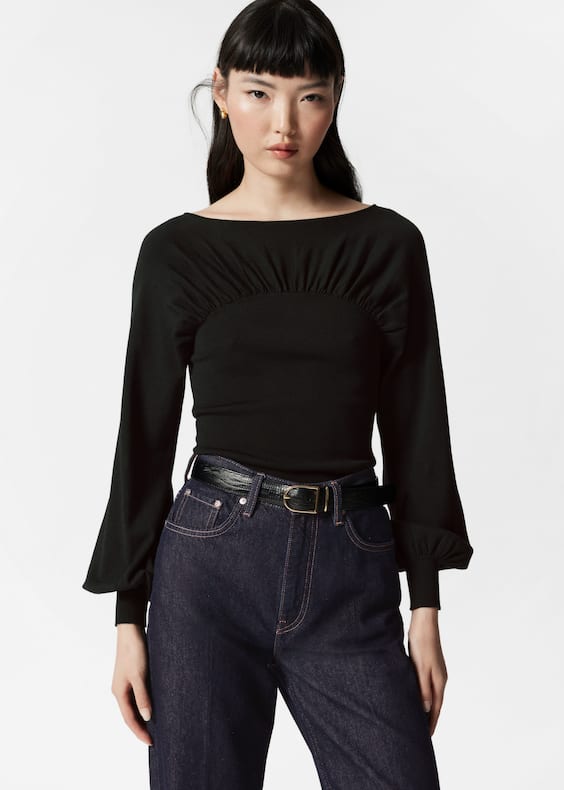 Ruched Sweater