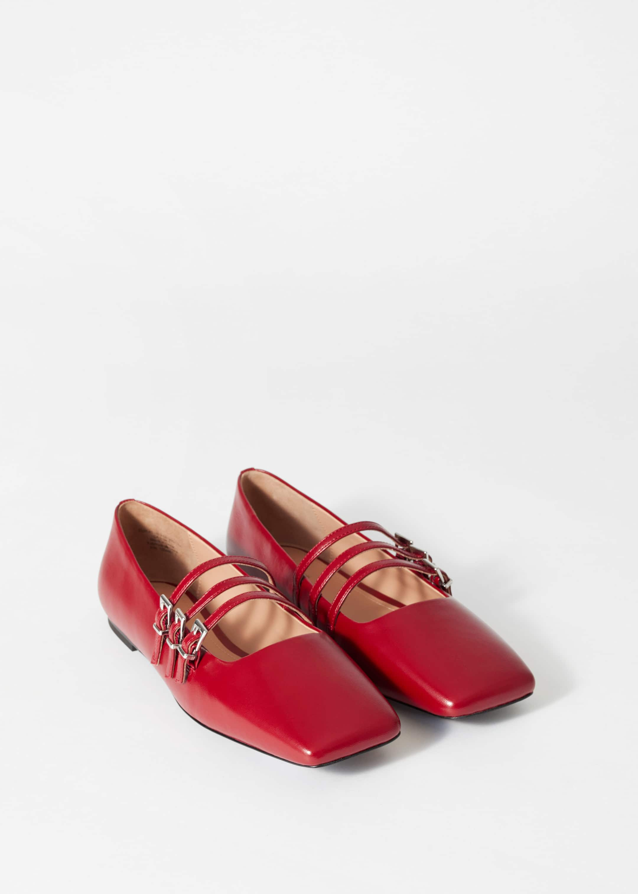 Mary-Jane Leather Ballet Flats